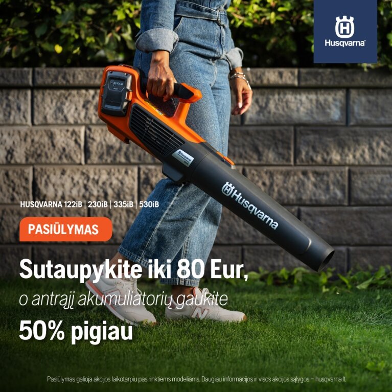 Husqvarna akumuliatoriniai lapų pūstuvai 202609
