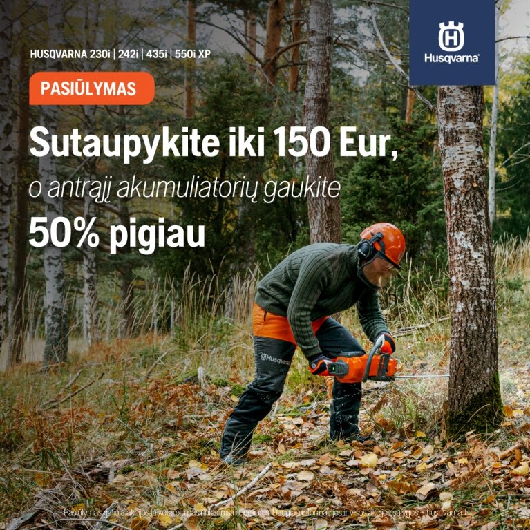 Husqvarna akumuliatoriniai pjūklai 202609