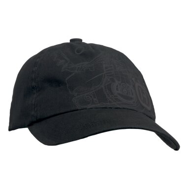 Juodos spalvos "Xplorer" kepurė su plūklo atvaizdu 1